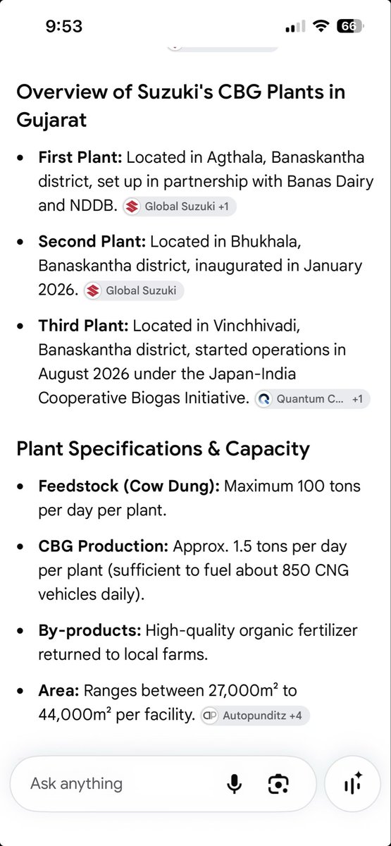 Surtilala24's tweet photo. @siddarthpaim CBG plant model should be implemented across India just like Banaskantha. CNG cars and buses spoils be promoted. The reliance on crude will be reduced significantly. https://t.co/g5hi0aZXXZ