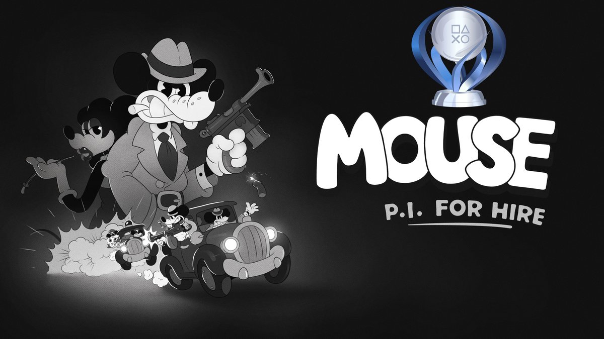 MiyuValkyrie's tweet photo. 🏆Platino conseguido No.84 #MousePIForHire 🖤

Lo disfruté muchísimo de principio a fin. Los escenarios, la ambientación y, especialmente, la banda sonora me encantaron🎶
Tiene muchísimo encanto y una estética cartoon de los años 30 que le queda increíble. 

#PlatinumTrophy #PS5 https://t.co/sdUtpRbZ6h