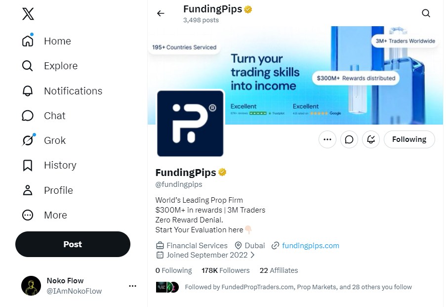 IAmNokoFlow's tweet photo. @fundingpips @MrSeyitrades @ArigelaPranp1u @CrypTzuro @Bin__Basheer @uulcrypt https://t.co/GheqPG2D4u