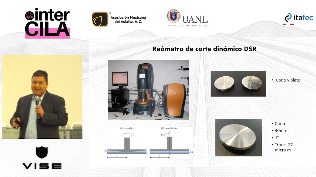 Perisandru's tweet photo. ¡ #InterCILA2026! Inicia su presentación Israel Sandoval Navarro con un tema clave para la calidad en pista. 🧵👇

 🧪 "Determinación de las temperaturas de mezclado y compactación mediante la viscosidad a corte cero". Una metodología esencial para optimizar el comportamiento del ligante y la durabilidad del pavimento. 🛣️

#InterCILA #Asfalto #IngenieríaVial #CILA #MezclasAsfálticas @perisandru @itafec_mx @interCILA