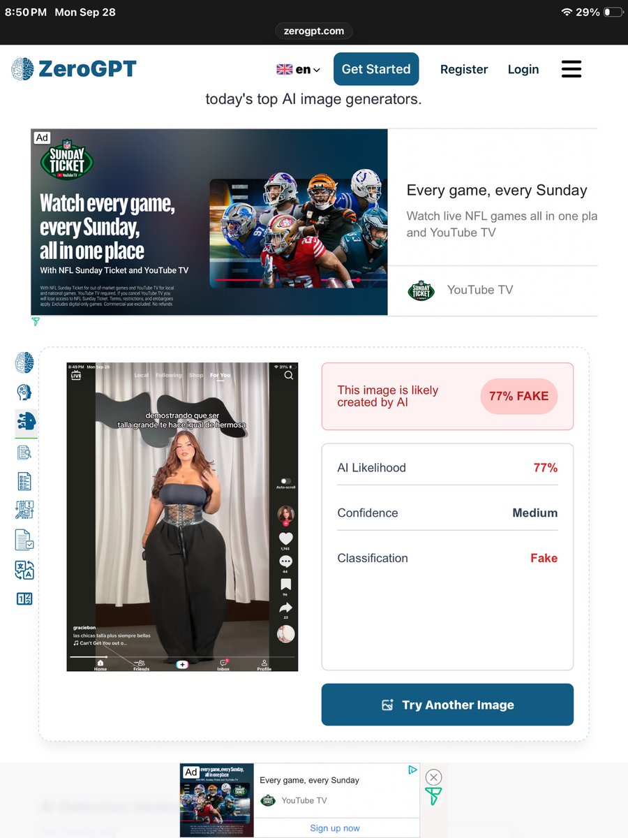 RStever637's tweet photo. @FBIDirectorKash @FBI I mean I don’t know what they did if theu killed her or what but they now have her getting a make up by some make up artist i ran it though à ai detection tool and this what I got.. there à resent YouTube interview that used ai as well I can tell course of the size of her face https://t.co/eJhvitwHKO
