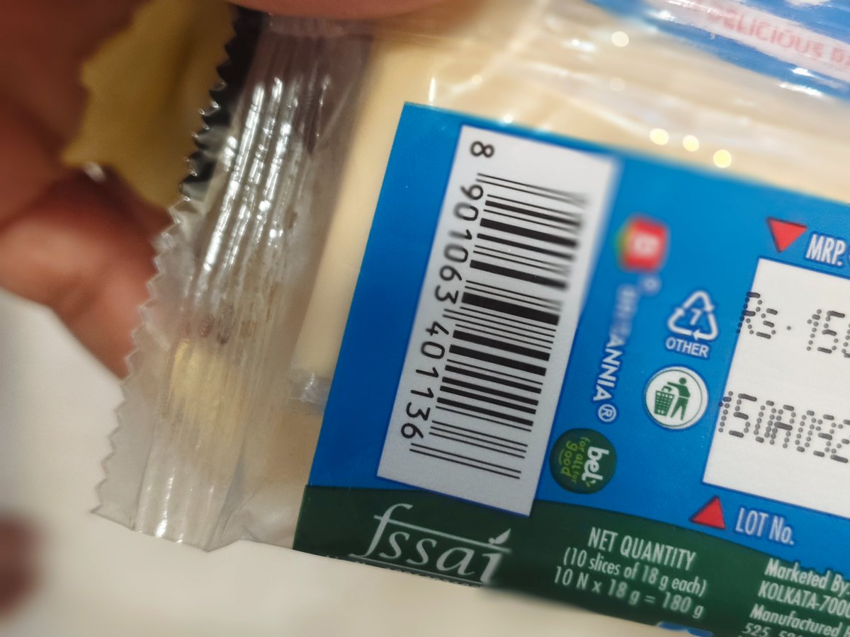 krunalbaf's tweet photo. @Tukaram_IndIAS @GoCheeseIN ordered cheese slice packet bar code added, I have invoice also,zoom it and you see hair strands this is very very bad state of hygiene followed by company,pleaSe action and we need justice https://t.co/EiAMhDGuh6