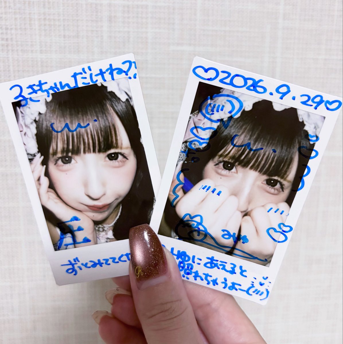 ap__wi's tweet photo. 今日のチェキ、特に可愛すぎて、、
本田さんネ申⸝⸝ʚ̴̶̷̆_ʚ̴̶̷̆⸝⸝💫⭐︎💕💕 https://t.co/yothDiVq89
