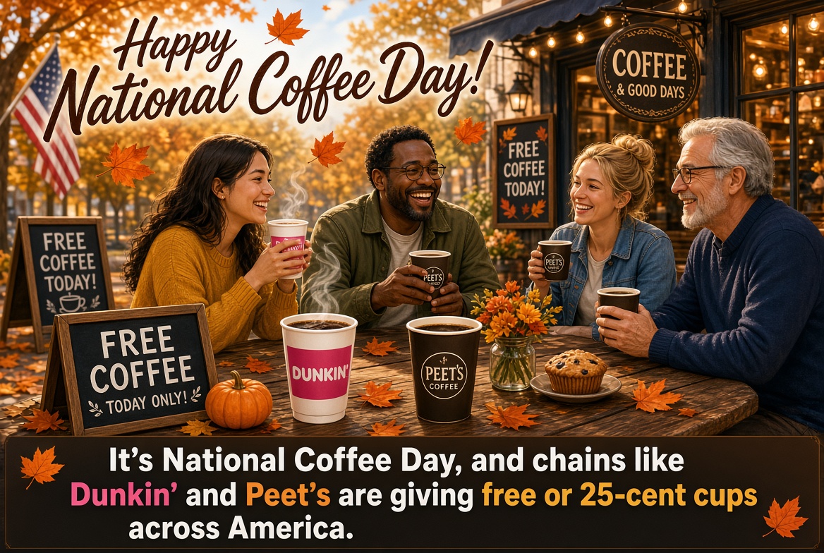 Cblessednow's tweet photo. #NationalCoffeeDay #CoffeeDay #FreeCoffee #Dunkin #Peets https://t.co/CwYiRf7Y8M