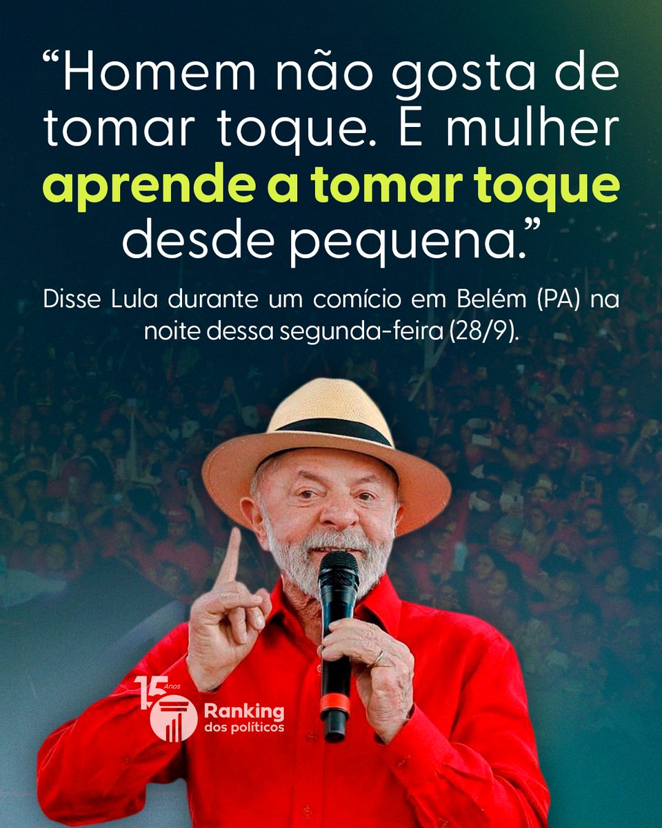 RankPolitico's tweet photo. Durante um comício realizado em Belém (PA), Lula abordou o tema da saúde masculina e os desafios na prevenção do câncer de próstata. Ao destacar a realização da primeira operação robótica de próstata no Pará, ele criticou a resistência dos homens em buscar atendimento médico.

Em sua fala, o presidente declarou: “Porque o homem é covarde. O homem não gosta de fazer teste de próstata. Ele não gosta de toque. As mulheres aprendem a tomar toque desde pequenas. O homem não, ele é cheio de trejeito”. A declaração rapidamente repercutiu nas redes sociais e na imprensa. Enquanto alguns interpretaram a fala como uma comparação entre os maiores cuidados que as mulheres têm com a saúde em relação aos homens, outros apontam possível normalizaram do abuso infantil.

Qual é a sua opinião? Comente!

Leia mais: https://t.co/cpK4DmlCyh