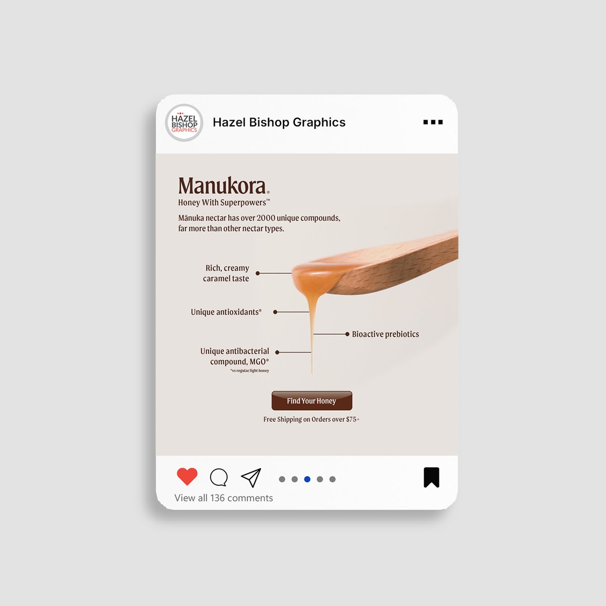 hazelbishop's tweet photo. Social content designed to make an impression. 🍯

Good social media design should do more than fill a feed — it should capture attention, communicate a product's value, and make a brand instantly recognizable.

For this Manuka honey campaign, I created a series of social media graphics designed to combine product storytelling with a clean, engaging visual style. From concept and layout to typography and brand consistency, every detail was designed to help the content stand out.

Need creative support for your next campaign, product launch, or social media strategy? Let's create something that gets noticed.

👉 Explore my portfolio and get in touch:
https://t.co/Tjor3f3oN4

#MarketingMonday #SocialMediaDesign #GraphicDesign #SocialMediaGraphics #MarketingDesign #hazelbishopgraphics #ContentCreation #VisualDesign #CreativeDesign