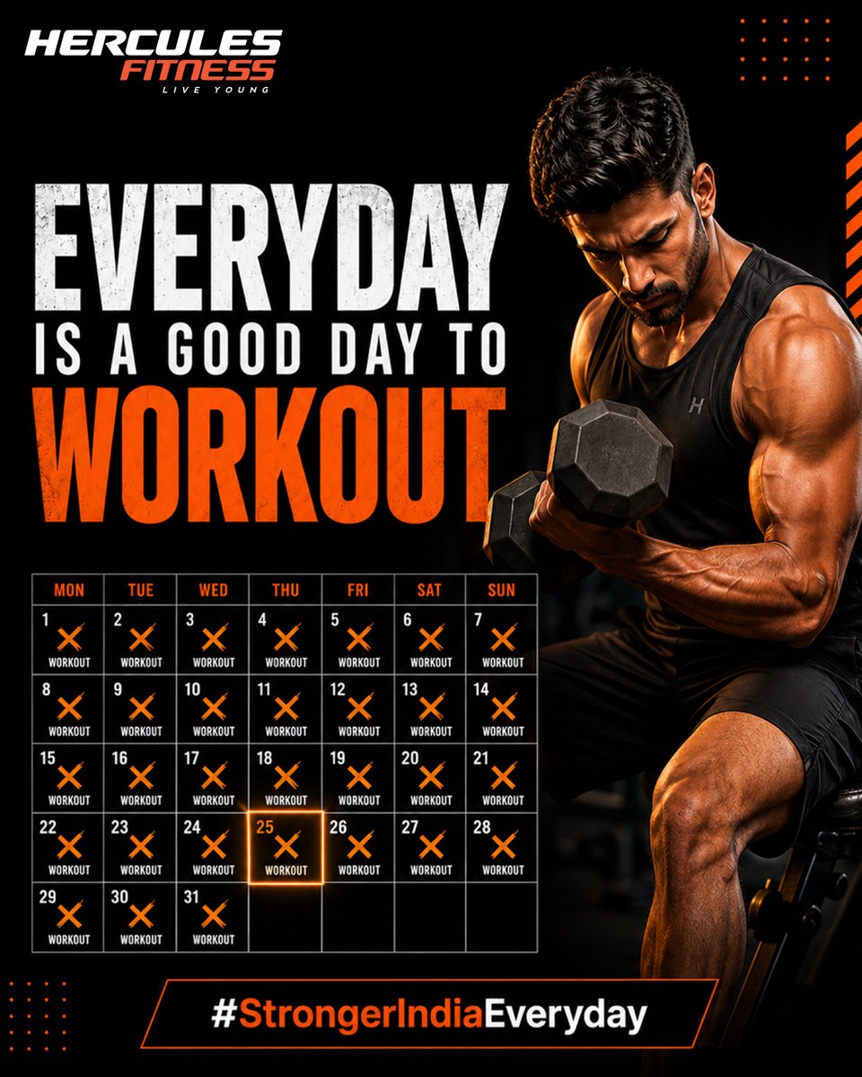 HerculesFitIN's tweet photo. Every day is a good day to work out.
Build the habit, stay consistent and keep getting stronger.
#HerculesFitness #StrongerIndiaEveryday #DailyWorkout https://t.co/5vZ72zTBN4