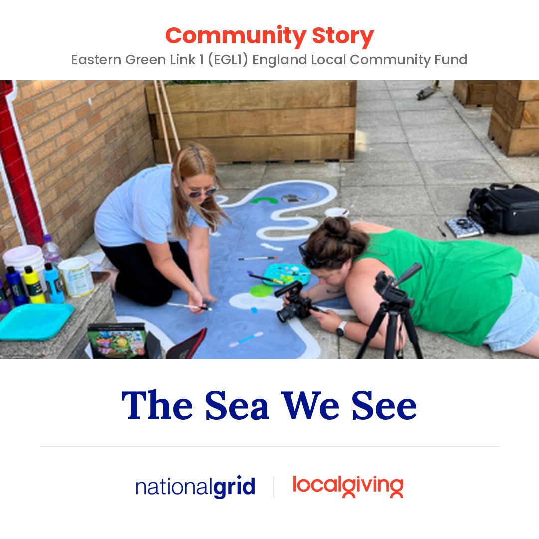 Localgiving's tweet photo. The Sea we See received funding from the Eastern Green Link 1 (EGL1) England Local Community Fund from @nationalgriduk , read all about it here - https://t.co/iKLWLjaUwc https://t.co/M6D9mnw3r3