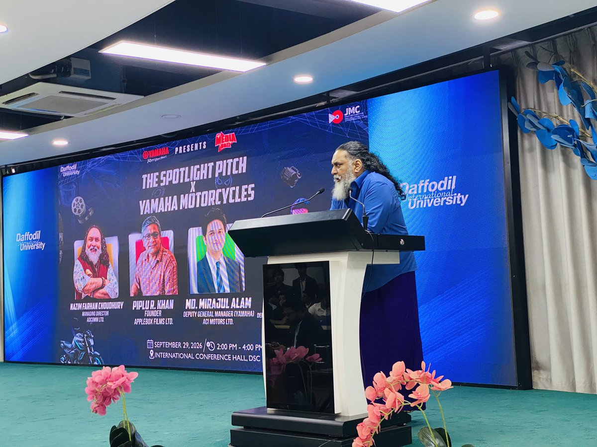 TravelWireX's tweet photo. The Spotlight Pitch × Yamaha Motorcycles has crowned its winners! 🎉 Participants brought their ideas and creativity to the stage, and the top pitches have now been recognized.

Congratulations to all the winners! 👏

#MediaBuzz2026 #SpotlightPitch #Yamaha #DIU #JMC @MoJoJamil https://t.co/mrYCRd6IaY