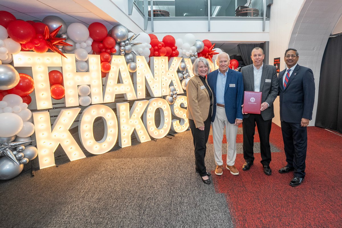 OhioStatePres's tweet photo. It was a true privilege to join with partners from Kokosing Construction to celebrate their generosity in establishing the Kokosing Construction Management Program within @CFAES_OSU in partnership with @OSUengineering. This gift will elevate the signature academic experience we provide for our students and allow us to continue growing a skilled construction workforce for Ohio. We’re deeply grateful to Kokosing for their extraordinary partnership and investment in Ohio’s future.
