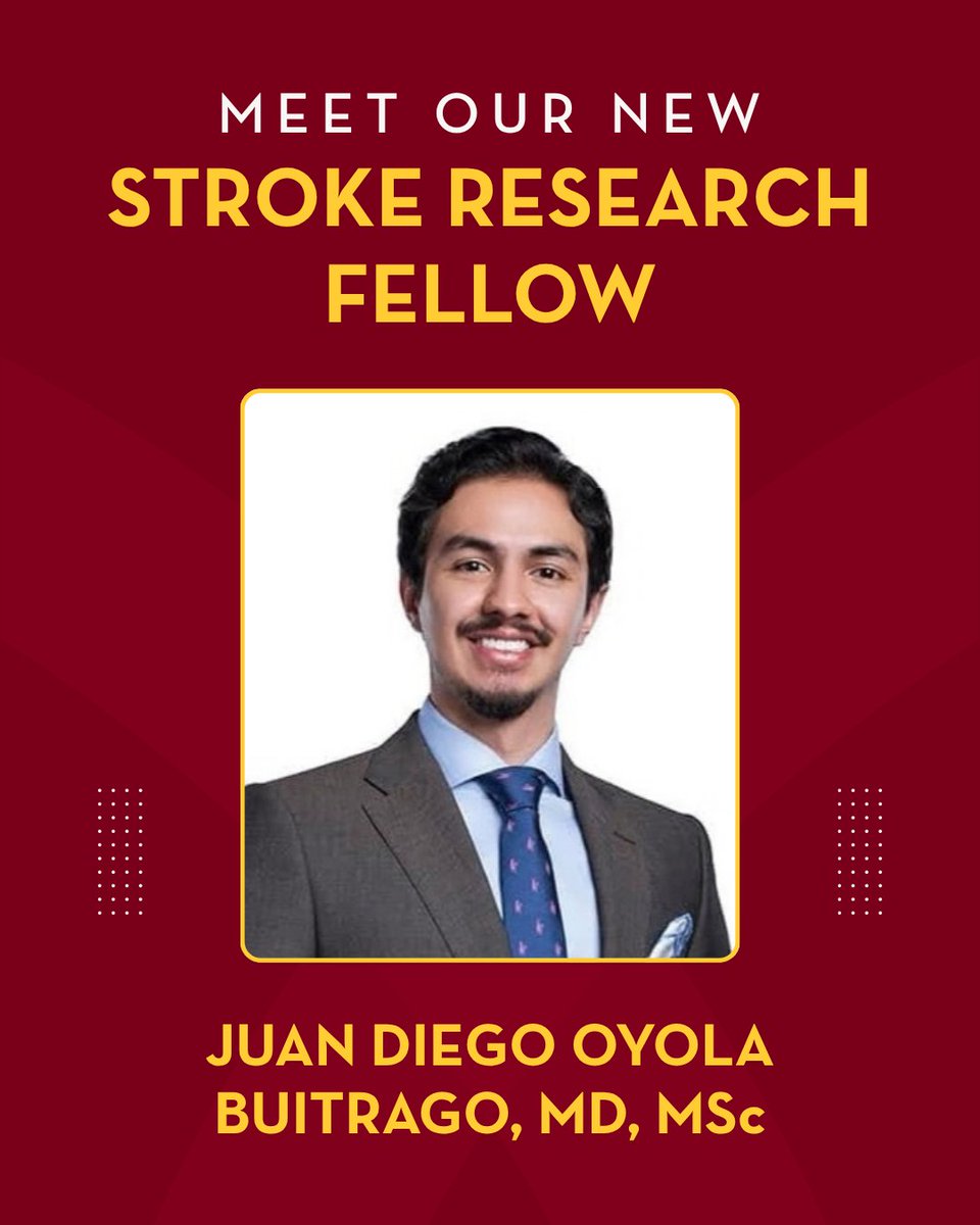 UMNstroke's tweet photo. Welcome, Juan! We are excited to have you as one of our newest research fellows.
#StrokeResearch #ResearchFellow https://t.co/0H5F2iHNNs