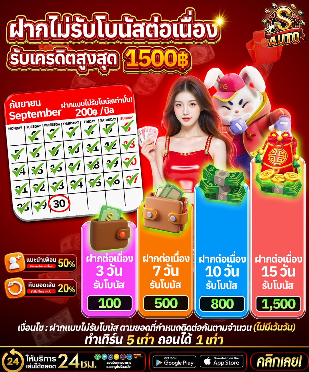 doctorslot168's tweet photo. #sauto #เครดิตฟรี #โปรทุนน้อย #สล็อตเว็บตรง
ฝากต่อเนื่องครบวันแล้ว ✅
รับโค้ดเลยสูงสุด 1000 🥳

📌 ฝากต่อเนื่อง 200 ฿

ครบ 3 วัน รับ 100 🧧
ครบ 7 วัน รับ 500🥉
ครบ 10 วัน รับ 800 🥈
ครบ 15 วัน รับ 1,500 🥇

🎁เช็คยอด รับโค้ด แจ้งได้ทันที 🎁

🎮 เข้าเล่น : https://t.co/8nBm4uupWB https://t.co/NAScjc38Jw