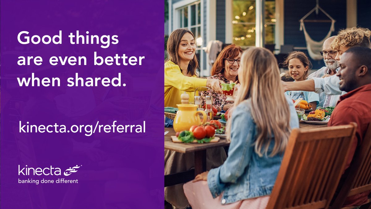 kinecta's tweet photo. Refer a friend to Kinecta and you could both get rewarded. Learn more: https://t.co/lkUGesPpqw

Membership Requirements Apply. Federally Insured by NCUA. https://t.co/oGVDvs1WN8