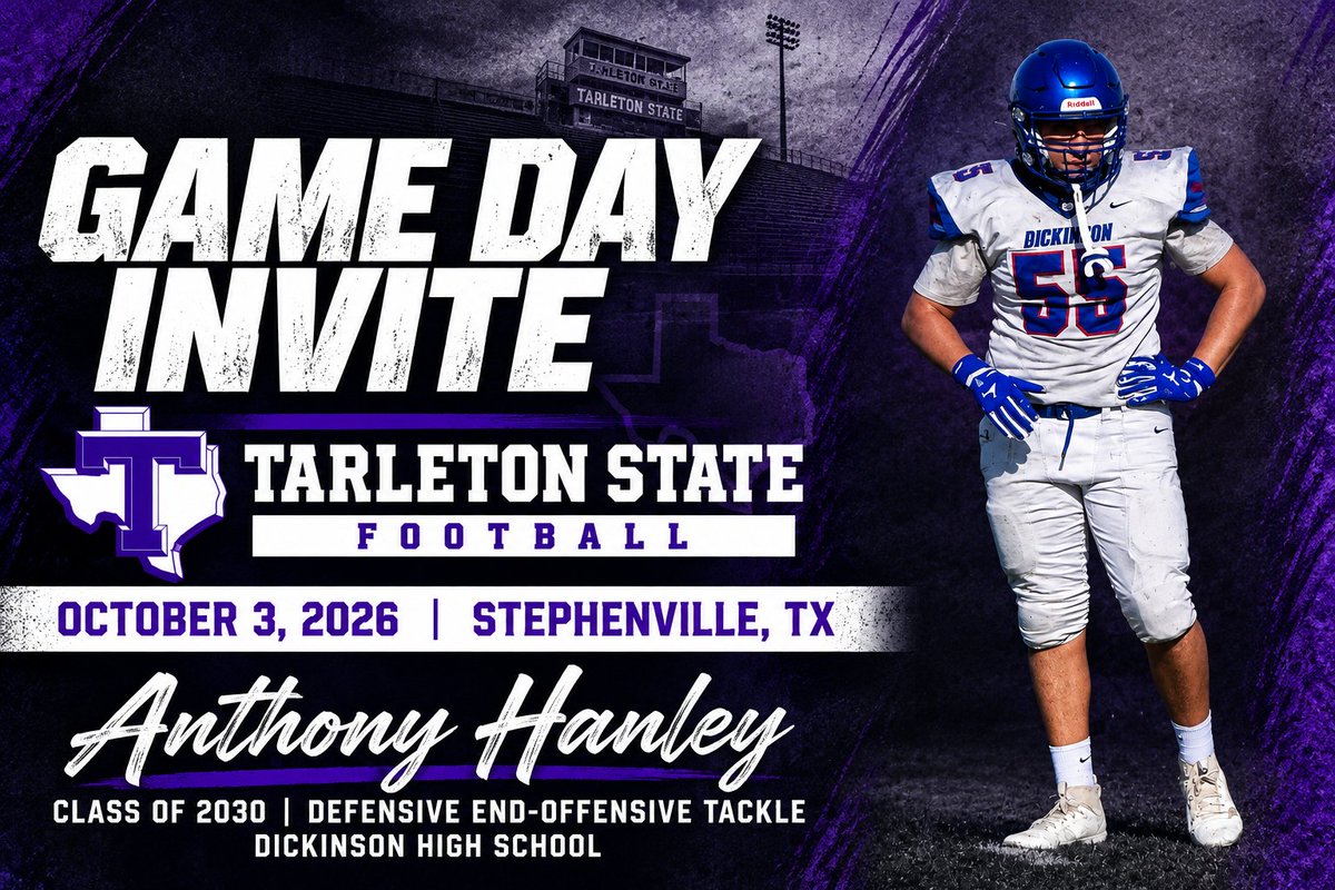 AJHanley55's tweet photo. Excited to be back in Stephenville to see @TarletonFB in action again this weekend. #GatorPride 🐊 #GoTexans #GATA @_EliteProspects @coachsierra @CoachTGuidry @HenryColemanIII @DickinsonFB @CoachDJWagner
@CoachWolf_TSU @sixstarfootball @SacShowcase @RecruitMatador @PrepRedzoneTX https://t.co/PG1tqvkAkh