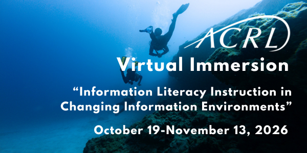 ALA_ACRL's tweet photo. ICYMI! We're excited to announce the first virtual offering from our popular Information Literacy Immersion Program – “Information Literacy Instruction in Changing Information Environments.” Learn more and join us from 10/19 – 11/13. https://t.co/EAvPcOwfhG #infolit https://t.co/ETGR0hWGFW