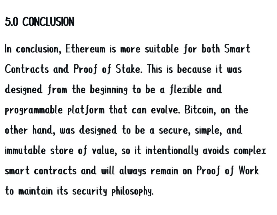 Ytoyin's tweet photo. Class 4: Assignment 3
Topic: Between Ethereum and Bitcoin, which is more suitable for smart contracts and proof of stake.
@itsSh0la
@CyrusOlogun
#CryptoWithShola https://t.co/cMqcFlJT0O