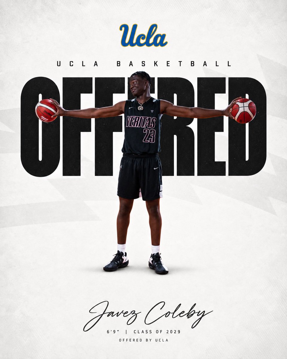 Veritashoops's tweet photo. UCLA has offered 6’9 2029 Javez Coleby! Vez looking to have a huge sophomore season! https://t.co/GQK7lfUxxP