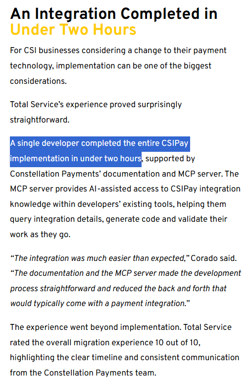adrivalue's tweet photo. $CSU.TO

Total Service, a subsidiary of Jonas Software, switched its payments processor from OpenEdge ($GPN) to CSIPay in TWO hours

Talk about switching costs

Source: https://t.co/SwZFHtb5Eg https://t.co/gKi2AkhWAJ