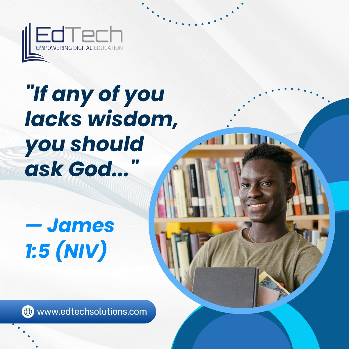 EdTech_Software's tweet photo. "If any of you lacks wisdom, you should ask God..." — James 1:5 (NIV)
Give students opportunities to analyze challenges, explore solutions, and explain their thinking. Learn more: https://t.co/91ltD3WWgA
#ProblemSolving #CriticalThinking #EdTech https://t.co/2tXfExG3Jd