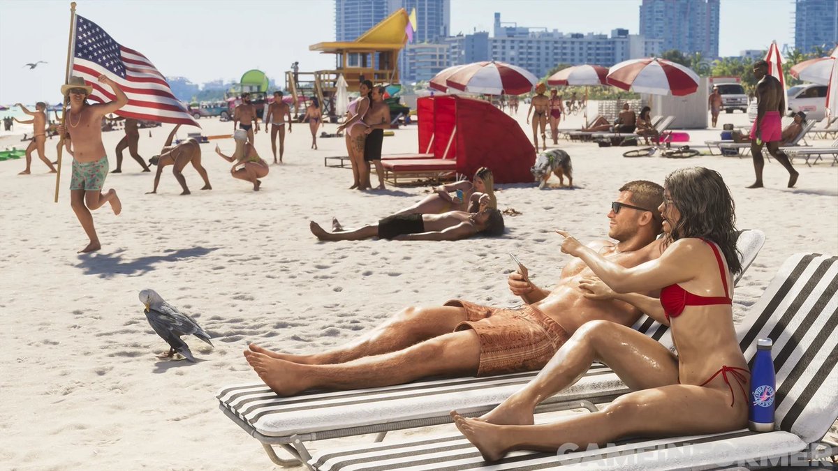 SucumbaGames's tweet photo. Nova Screenshot da praia do GTA 6 revelada na matéria da Game Informer https://t.co/1d9fqmOnrs