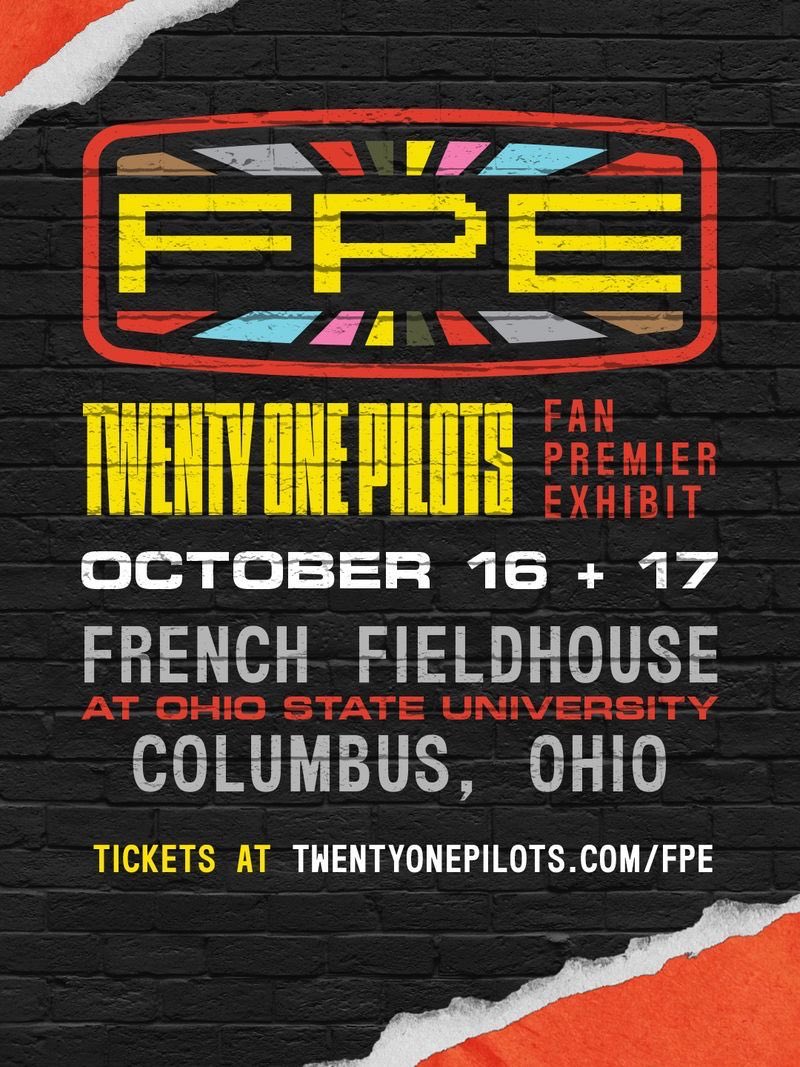 concertleaks's tweet photo. twenty one pilots will be bringing the Fan Premier Exhibit to Columbus on October 16th and 17th! https://t.co/tQ1ONgECHp
