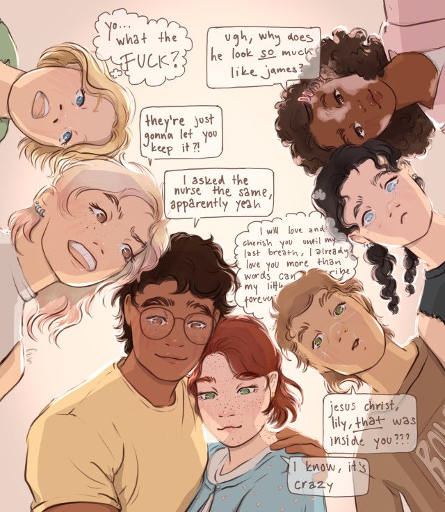 malfoyholic's tweet photo. pov: you’re harry being born to a bunch of 21 year olds (ac lunarlivs) https://t.co/F9JEDGHroP