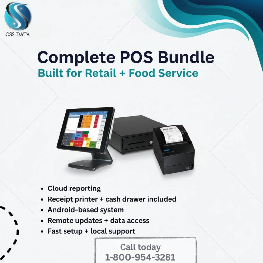 ossdatainc's tweet photo. Need a POS that just works — with real support behind it?

OSS Data sets you up fast and supports you locally.

Call 1-800-954-3281 (free demo).

#POS #PointOfSale #RetailPOS #RestaurantPOS #SmallBusiness #Hospitality #MiamiBusiness #FortLauderdale #BrowardCounty #MiamiDade #BusinessTechnology #MerchantServices