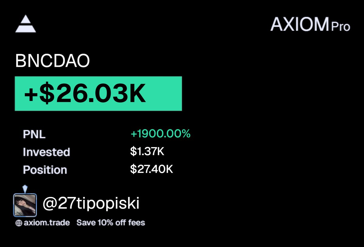 27tipopiski's tweet photo. BNCDAO coin
0x6B3131b25b5230213cd084B0dae07AC0f44B7777
ATH $1.55M
NOW $667K
Cool new coin with potential https://t.co/KTaq10NiWI