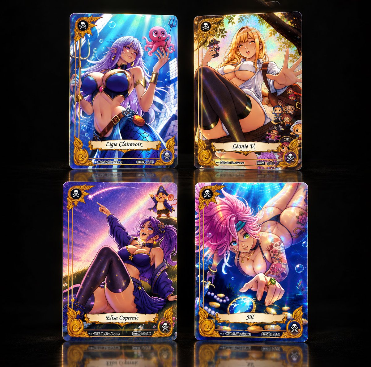 BootynBeauties's tweet photo. One week left! Help us reach €130,000 to unlock a double-sided promo card by Midnitein every backer’s Treasure Pack. Its artwork will offer a glimpse of our next series! Share the Kickstarter and help us unlock this final surprise. 🏴‍☠️
https://t.co/t81eAKhPGM https://t.co/qsCTKKz2pu