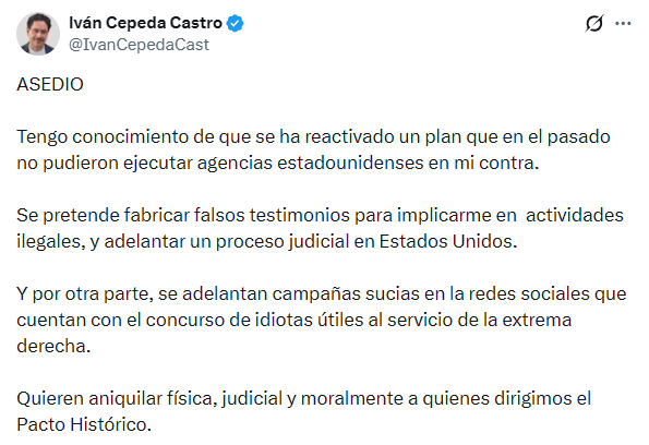 millanrussy's tweet photo. Quien iba por todas las cárceles del país buscando bandidos que calumniaran a Uribe, ahora teme que los narcos testifiquen en su contra. Cepeda, es momento de que usted sepa que incluso Benedetti está hablando contra ustedes, y van a tener que responder. https://t.co/U0MMIWdbfI