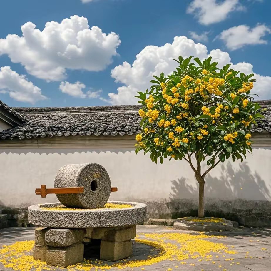 d70fd_817's tweet photo. [Just planted a crispy osmanthus tree, the fresh osmanthus fragrance brings a warm surprise to the autumn!]， https://t.co/4ESemve0bp
