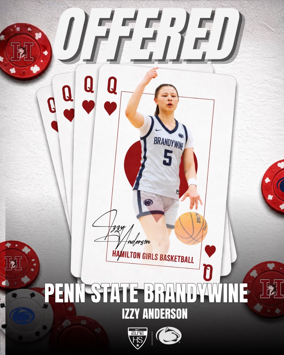 HamiltonHoops's tweet photo. Congratulations to Izzy Anderson (Class of 2027) on her offer from Penn State Brandywine  

#NextLevelLadyHuskies https://t.co/9GEryMNQRz