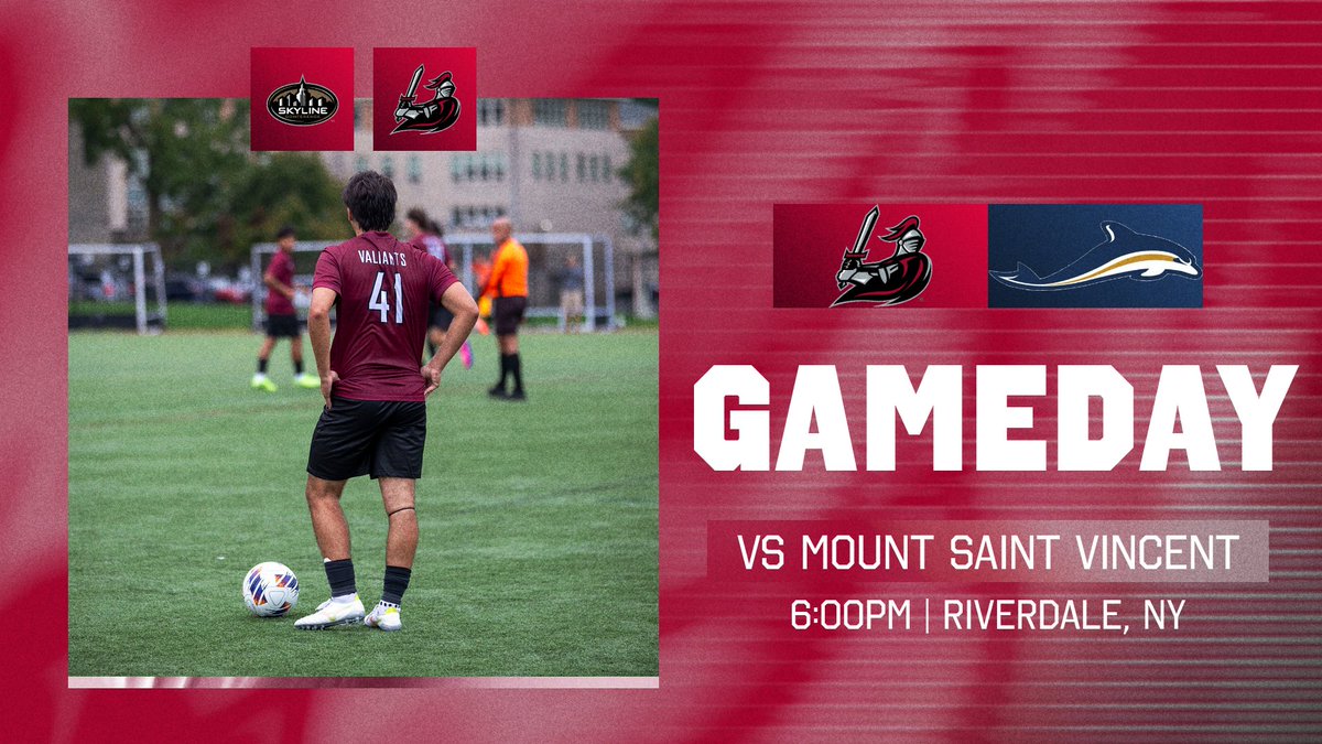 valiantsmsoc's tweet photo. Game day! Game day!

🆚 University of Mount Saint Vincent
📍 Riverdale, N.Y.
⏰ 6 PM
📺 https://t.co/XA8YkBWKJu
📊 https://t.co/wgzzvSDJwy

#WeAreValiant  x #BeUnstoppable https://t.co/pxgOQsnPEw