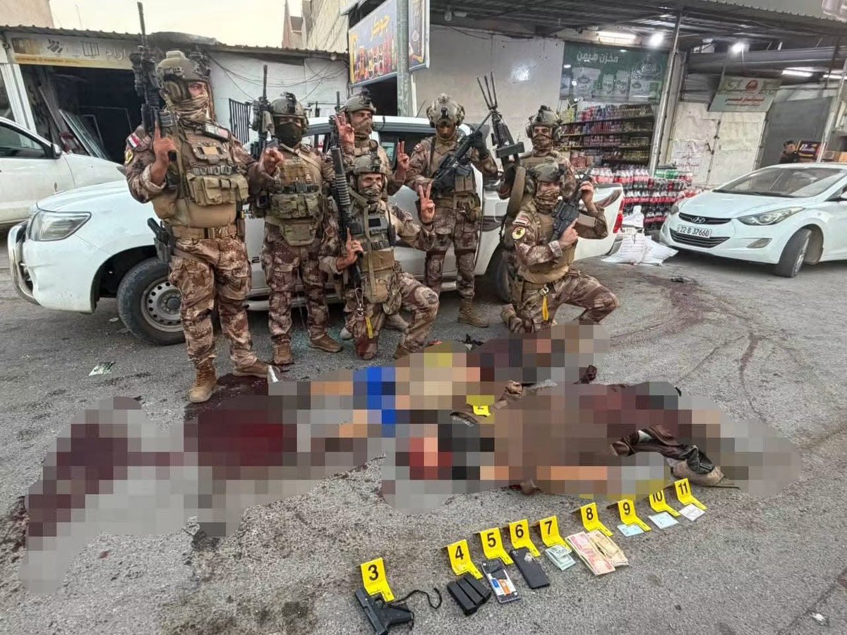 KurdistanWatch's tweet photo. Iraq's anti-terror force has killed two Kurdish teenagers in the town of Pirde, officially known as Altun Kupri. In what appears to be a scandal, the force shot one of them, as seen in this picture, then claimed he was an ISIS fighter and placed a false ID in his pocket.

According to reports, two ISIS fighters had infiltrated a storehouse in the town. Although the store was full of workers, the anti-terror force attacked it with heavy fire, including mortar rounds. In addition to one isis fighter, two civilians, both teenagers and both Kurds, were killed: one who worked at the store and the son of the store's owner.

The son's name is Muhammad Heman. However, the ID placed in his pocket belonged to a man named Ali, who is from Qayyara, a predominantly Arab town south of Mosul, and has no connection to him and this Ali appears to be a real isis fighter who is still alive.

The family searched for their son for two days before recognising him in the posted picture. It then emerged that the anti-terror force had put the wrong ID in his pocket. His body has since been returned to his family.