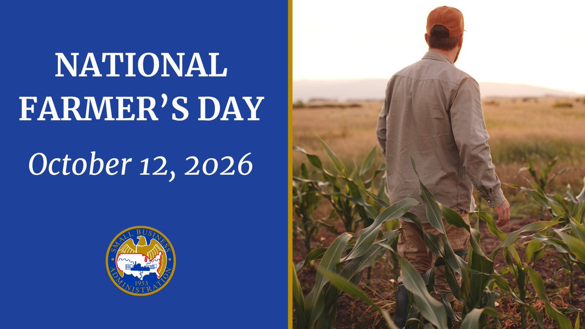 SBAgreatplains's tweet photo. Happy #NationalFarmersDay! 🌾 We celebrate the rural businesses and Midwest growers keeping our food supply strong. Discover resources to help rural agricultural biz thrive across the Great Plains: https://t.co/Aw6926omnT #HeartlandEntrepreneurs https://t.co/m3XQmVpv4O