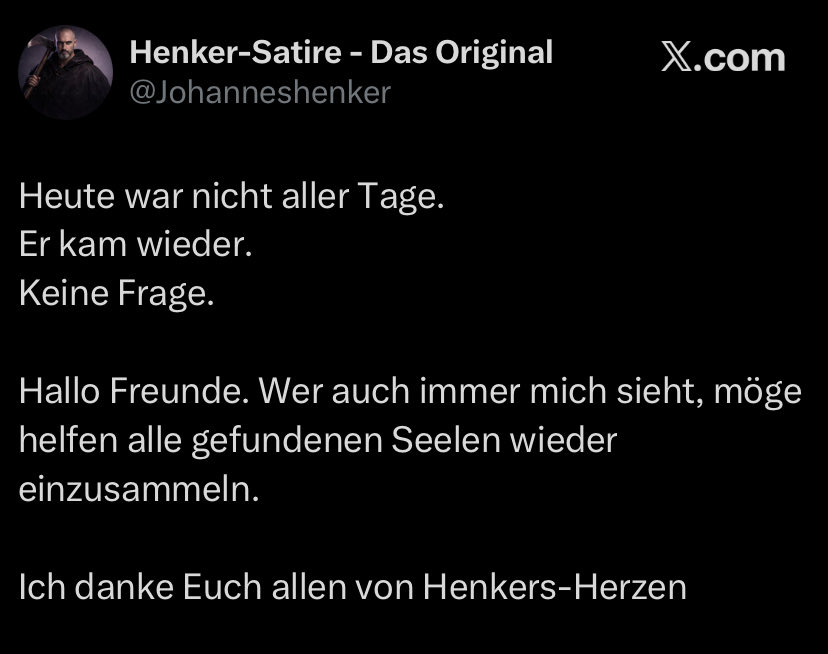 ElliotStabler92's tweet photo. Nachdem sein alter Account gesperrt wurde, ist er endlich wieder zurück. Es ist schön, dich wiederzusehen, @Johanneshenker. https://t.co/RvBdBcZfK4