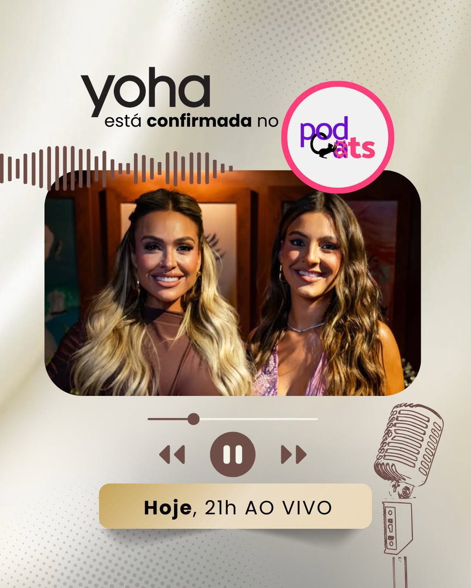 peeh_alberto's tweet photo. Hoje dá início à nova temporada do PodCats 🎙️ e

No episódio de hoje, recebem  e  para um bate-papo que promete.

E, claro, a Yoha também participa. 🤎

Não perca às 21h no YouTube

Quem vai assistir com a gente hoje? https://t.co/0nMtjdR31w