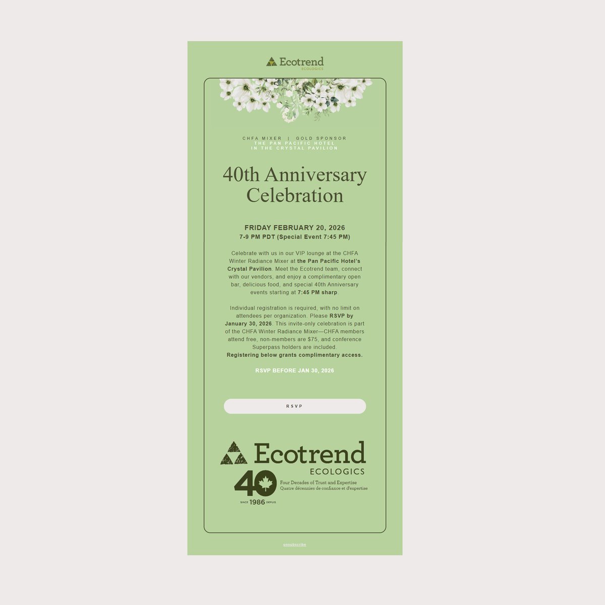 hazelbishop's tweet photo. When typography becomes part of the celebration. 🎉

For Ecotrend Ecologics' 40th anniversary, I created a series of email designs that used typography, hierarchy, and visual storytelling to celebrate four decades of the brand's journey.

Typography isn't just about choosing a font, it's about creating emphasis, establishing personality, guiding the eye, and making a message memorable. For this campaign, every typographic detail was designed to support the anniversary story while keeping the communications clear, engaging, and on-brand.

Looking for creative design support for your next campaign, email, or brand project?

Let's create something that gets noticed.

👉 Explore my portfolio and get in touch:
https://t.co/Tjor3f3oN4

#TypographyTuesday #Typography #EmailDesign #EmailMarketing #HazelBishopGraphics