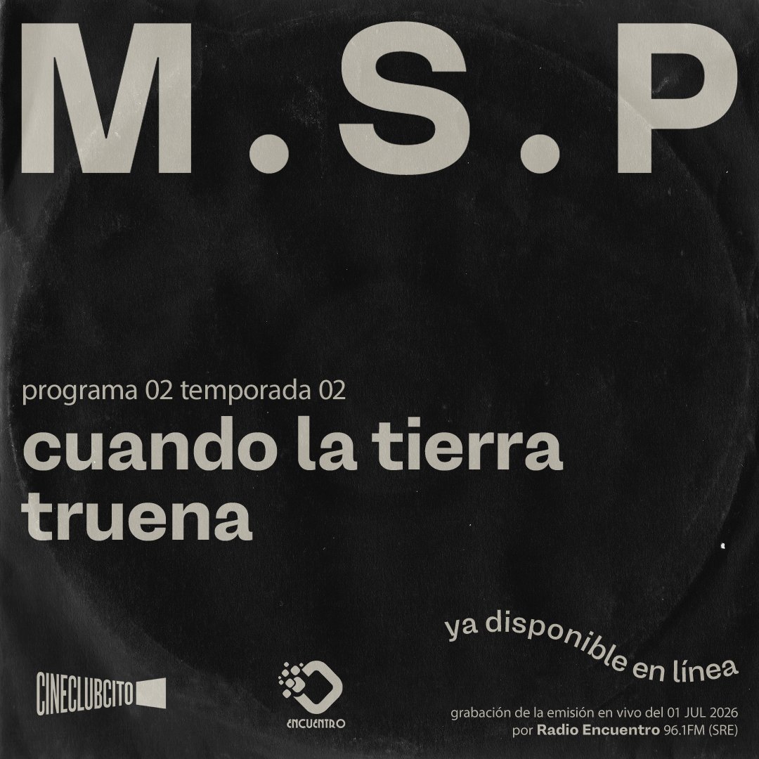 cineclubcito's tweet photo. #Repris on-line 𝗠.𝗦.𝗣 𝗿𝗮𝗱𝗶𝗼 / Programa 2. Temporada 2   𝗖𝗨𝗔𝗡𝗗𝗢 𝗟𝗔 𝗧𝗜𝗘𝗥𝗥𝗔 𝗧𝗥𝗨𝗘𝗡𝗔   
LINK https://t.co/Gckhun1uUA

1 escuchar, 2 comentar, 3 hacerse fan y 4 compartir. https://t.co/yq3AOj4Vim