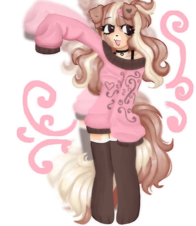 Angelfangs555's tweet photo. drawing i did of guropuppy’s character on artfight! i luv puppy girls https://t.co/prGtCJWklp