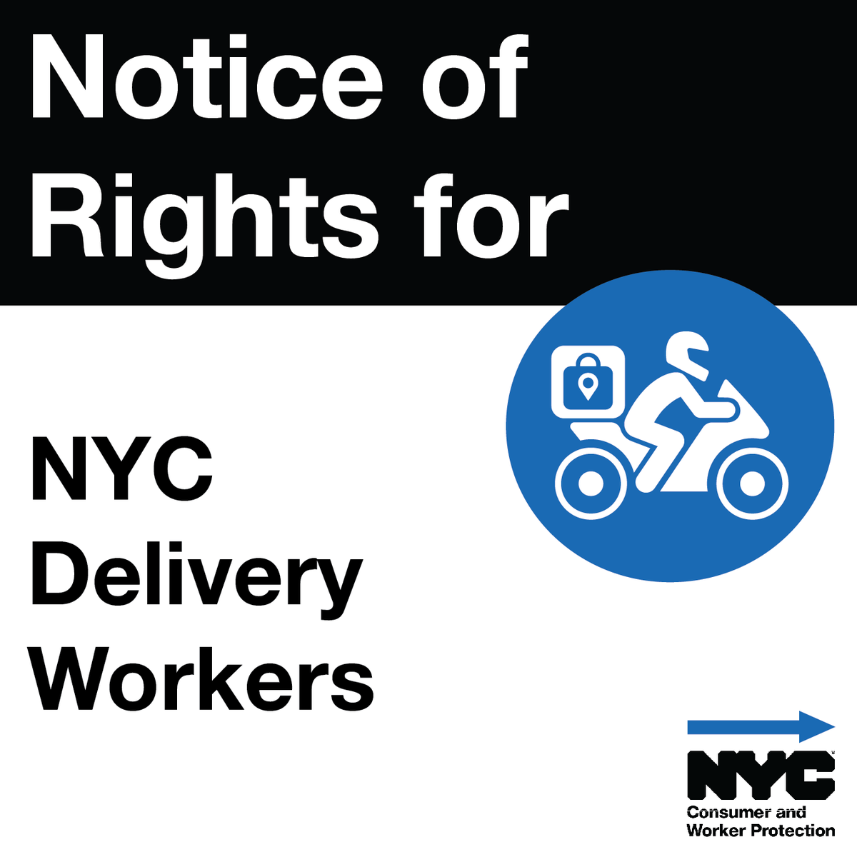 helloDCWP's tweet photo. 🚲 You have rights when delivering food and groceries in NYC!

Learn more at https://t.co/W9bj1focOF https://t.co/PUaOzEAlu0