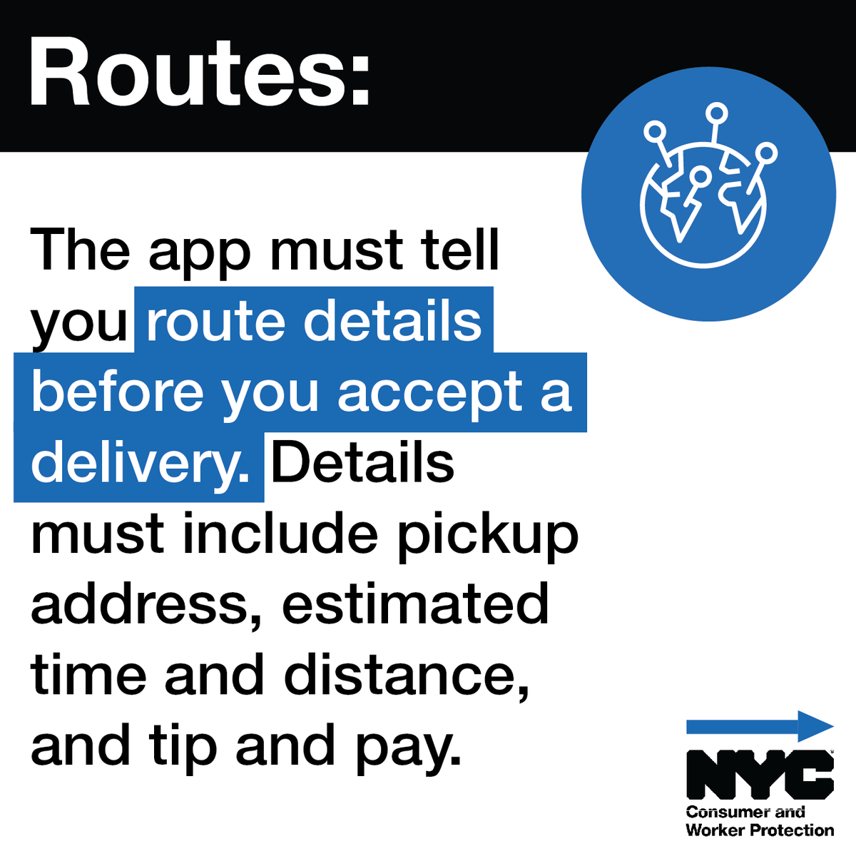helloDCWP's tweet photo. 🚲 You have rights when delivering food and groceries in NYC!

Learn more at https://t.co/W9bj1focOF https://t.co/PUaOzEAlu0