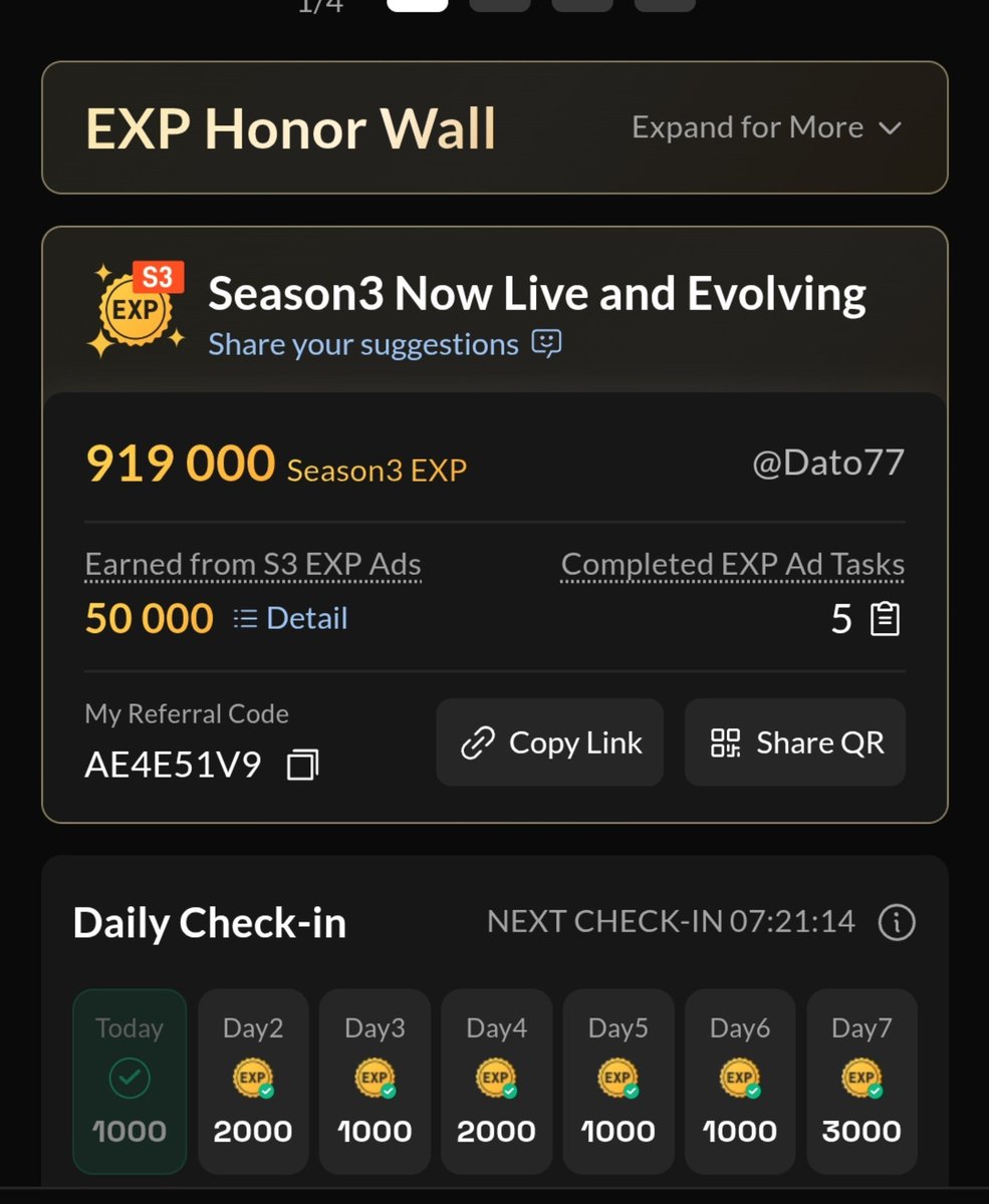 DatoAIRDROPS's tweet photo. Anyone doing sosovalue exp?
They havenot posted about s3 airdrop what will happen so i didnot remembered it

If anyone want ref code here
AE4E51V9 https://t.co/rGQSulECCc