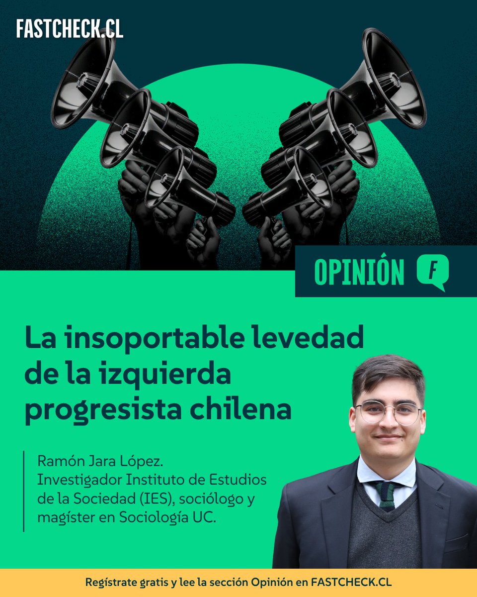 fastcheckcl's tweet photo. La izquierda progresista enfrenta, según Ramón Jara, un problema que va más allá de la pérdida de apoyo electoral: la dificultad para revisar sus propias ideas. En esta columna, el autor sostiene que la repetición de conceptos como “ultraderecha”, “desinformación” y “retroceso de los derechos” puede estar dejando en segundo plano una revisión más profunda de las ideas de ese sector. A partir de las autocríticas del Frente Amplio y del contraste con la renovación socialista posterior a 1973, plantea una pregunta de fondo: qué ideas de la izquierda deberían ser revisadas después del fracaso constitucional y del gobierno de Gabriel Boric.

Regístrate gratis y lee la columna completa aquí 👇
https://t.co/N1RXRlHyqh