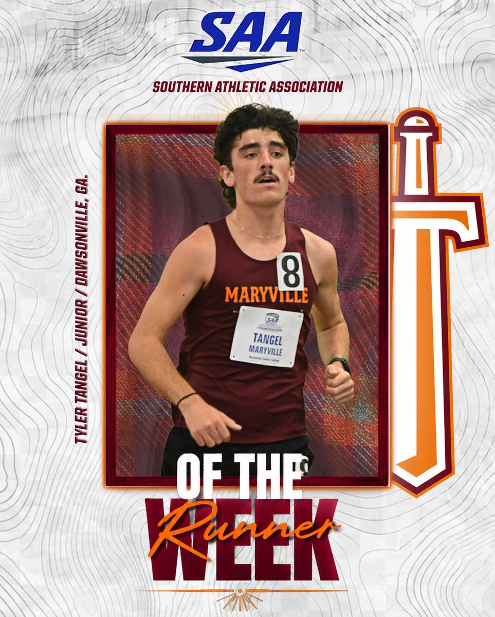 MCScots's tweet photo. The miles are paying off 🏃‍♂️
Tyler Tangel earns SAA Runner of the Week honors ⚔️ https://t.co/vRrfhT7XSc