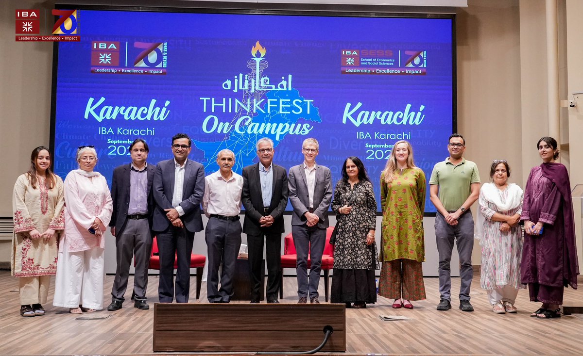 ibakhiofficial's tweet photo. ThinkFest at IBA: Where Critical Conversations Begin  

IBA Karachi welcomed leading academics and policymakers for ThinkFest on Campus, where three academic panels and one policy panel explored important academic and policy issues. The discussions encouraged critical thinking, diverse perspectives, and an exchange of ideas, organized by the IBA School of Economics & Social Sciences (SESS).

#IBAKarachi #SESS #ThinkFest #Policy #Ideas #Leadership #Excellence #Impact