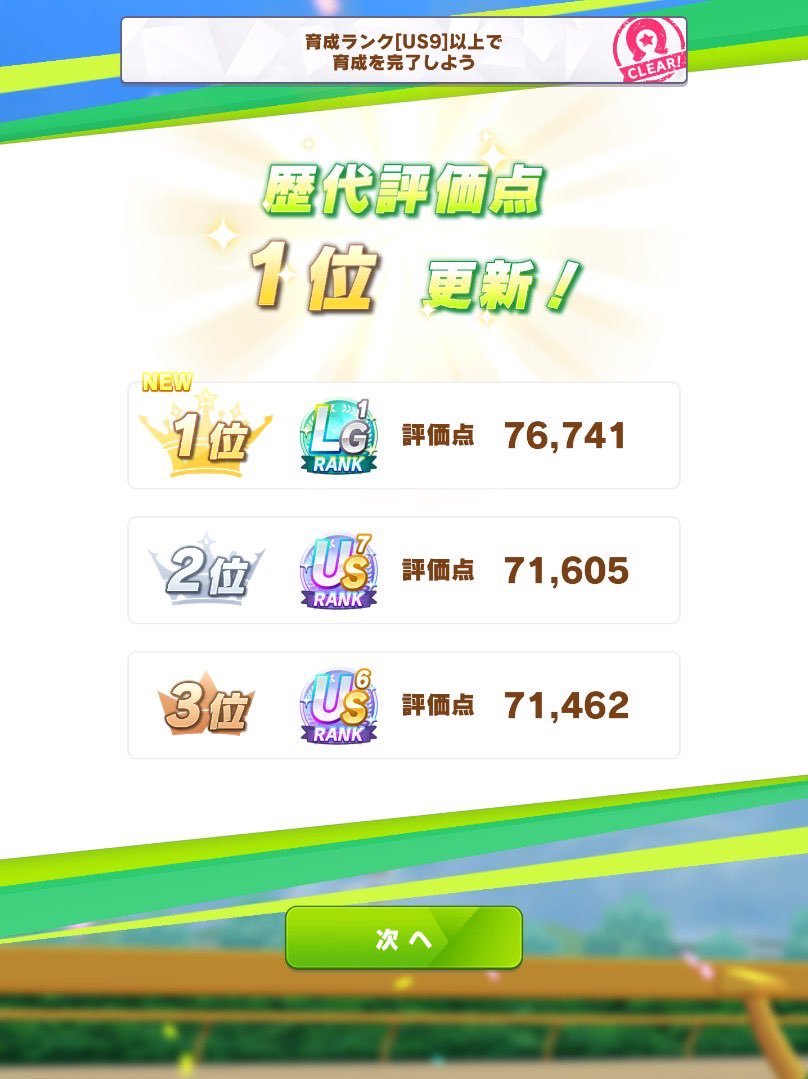 Ivukey's tweet photo. チャンミ相手皆強くて育成し直さないと勝てないと思ってトレーナーアビリティの勉強家とガード類2種付けてからの育成で初LG作れて嬉しい。お陰でAリーグも進出出来たし満足 #ウマ娘 #チャンミ https://t.co/pAMj14VYwe