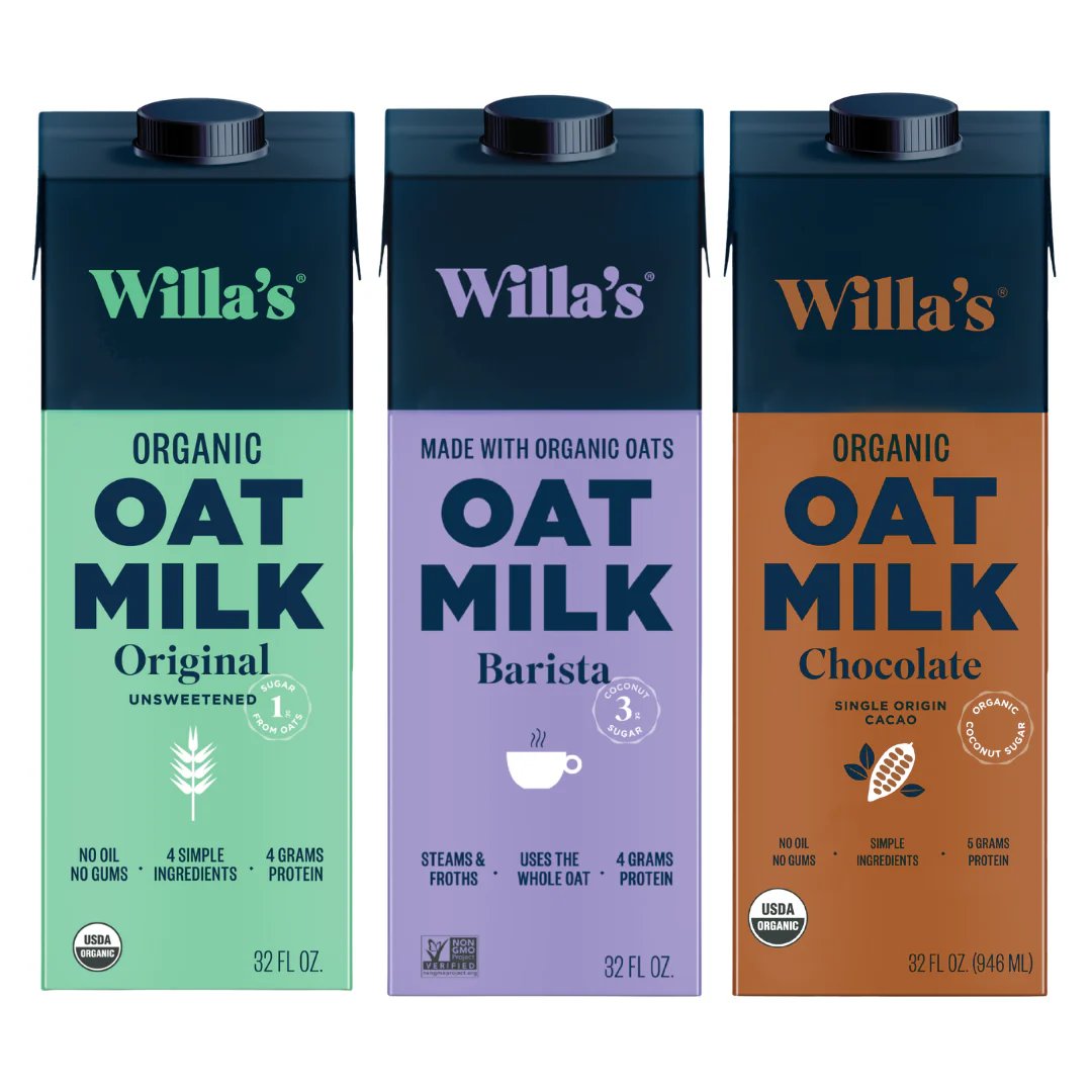 SoapCrushWorld's tweet photo. Creamy Organic Oat Milk, Crafted for You
More details: https://t.co/U1Zob0IF5v
#WillasOatMilk #WillasKitchen #OrganicOatMilk #WholeOatGoodness #UnsweetenedOatMilk #PlantBasedMilk #DairyFree #CleanIngredients #LowSugar #BaristaOatMilk
Willa’s Kitchen is a women-owned oat milk brand that highlights creamy, organic, whole-oat milk alternatives made with simple ingredients, low sugar, and a strong focus on sustainability and zero food waste.