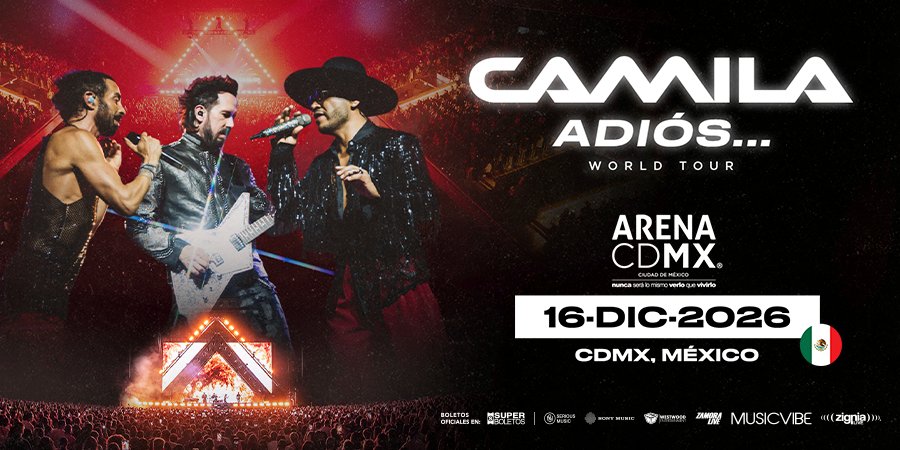 SuperboletosMx's tweet photo. Sus canciones marcaron una época... 🎤✨

Ahora podrás vivirlas de nuevo este 16 de diciembre en la #ArenaCDMX

Adquiere tus boletos para Camila en Superboletos 🎟 y en la app de Superfan 📱: https://t.co/zdHmMJrxo5 https://t.co/KEfCRRjvxA