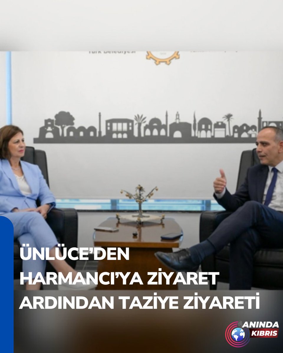 kibrisaninda's tweet photo. Eskişehir Büyükşehir Belediye Başkanı Ayşe Ünlüce, LTB Başkanı Mehmet Harmancı’yı ziyaret etti. İki başkan, görüşmenin ardından Girne’deki gemi faciasında yakınlarını kaybeden ailelere taziye ziyaretinde bulundu.

#Eskişehir #LTB #Girne #GemiFaciası https://t.co/Nk0i5hbZjR